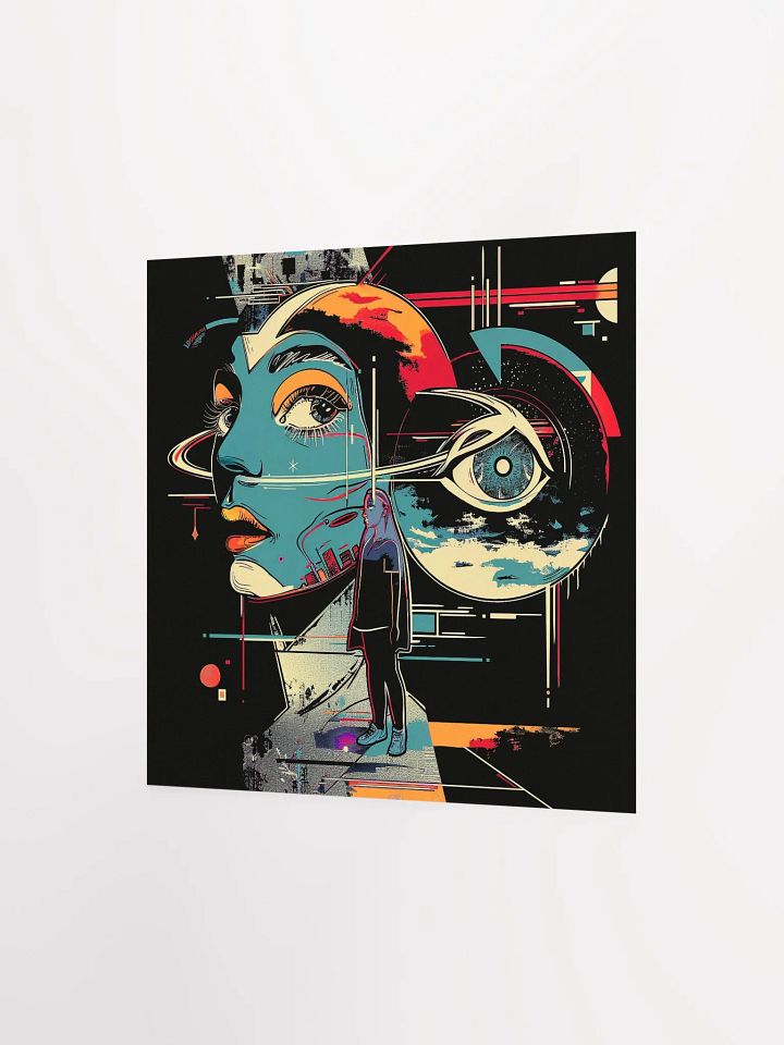 Eye Ponder Time, Surreal Visionary Face Poster product image (8)
