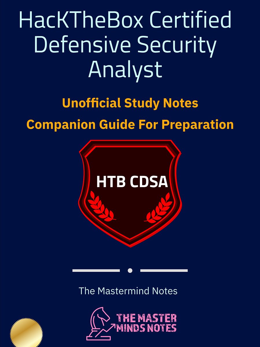 HackTheBox Certified Defensive Security Analyst (CDSA) Study Notes (Unofficial) product image (1)