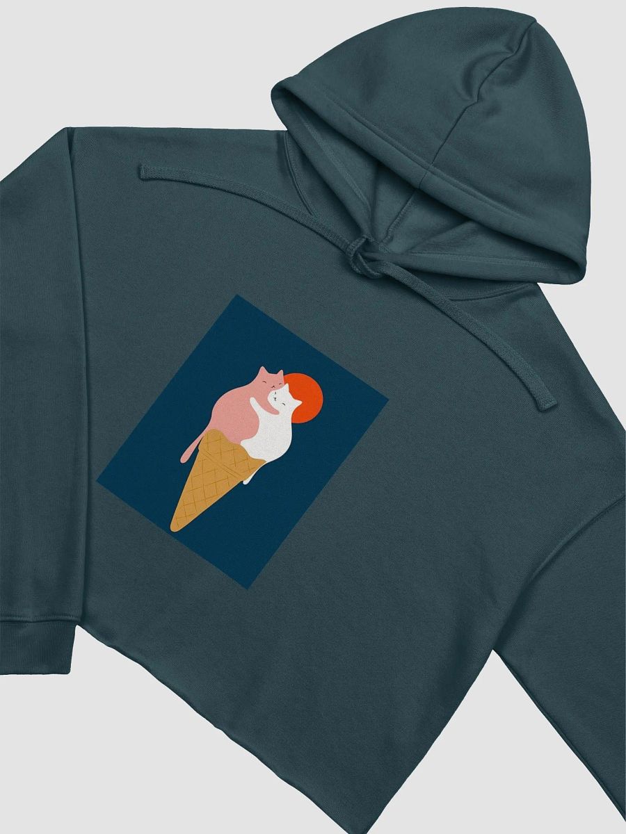 Ice Cream Cats Cuddle Cone Crop Hoodie product image (26)