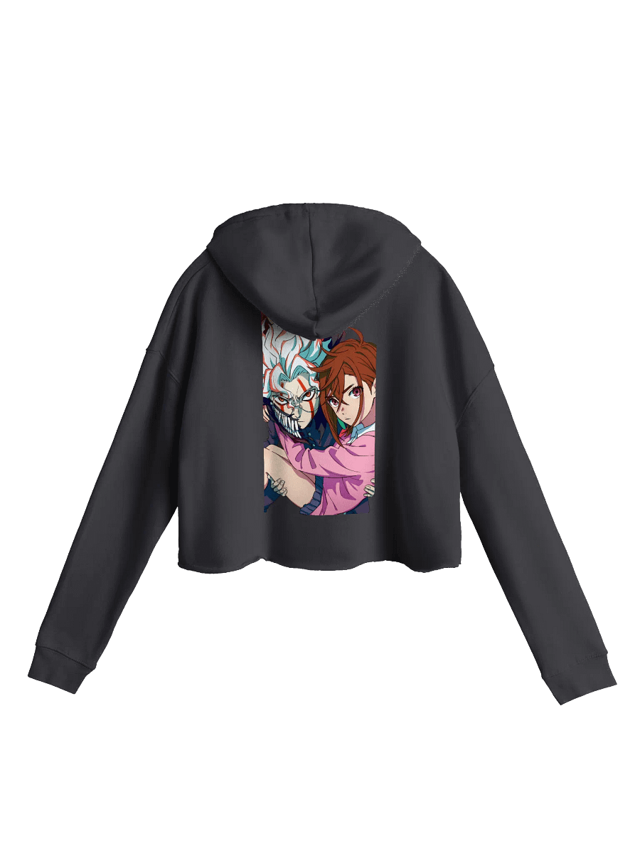 XBOYI x DanDaDan | Hoodie Crop Momo x OKARUN — Amor Paranormal product image (3)