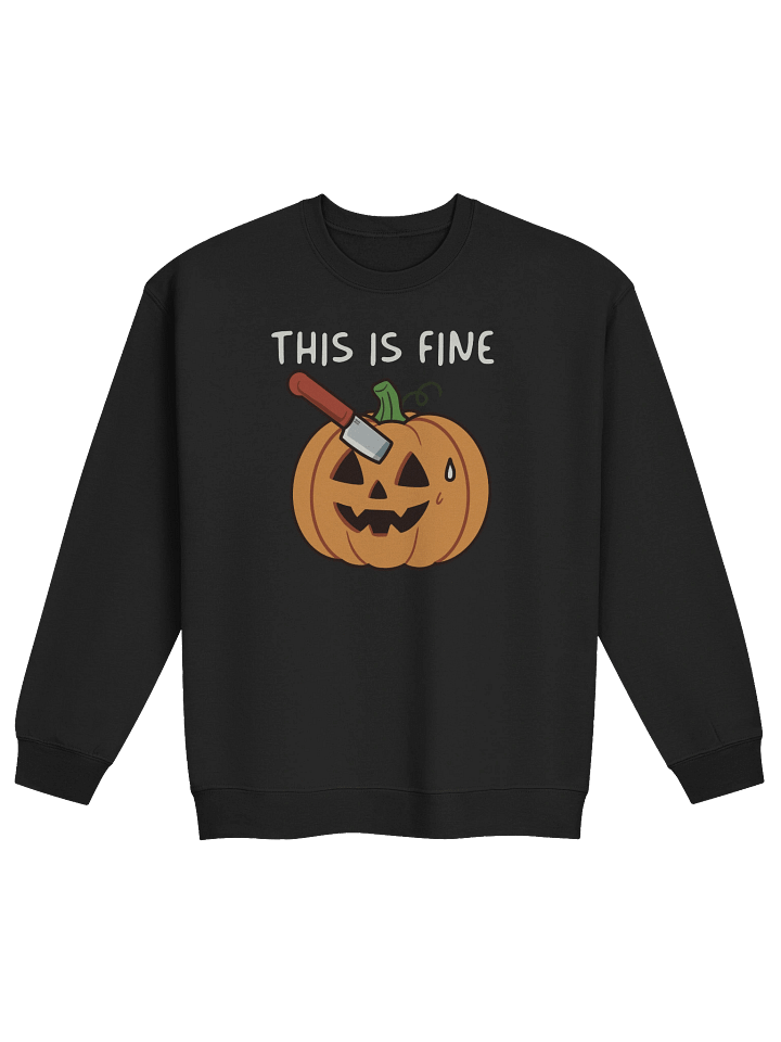 This Is Fine Jack-O'-Lantern Crewneck Sweatshirt product image (1)