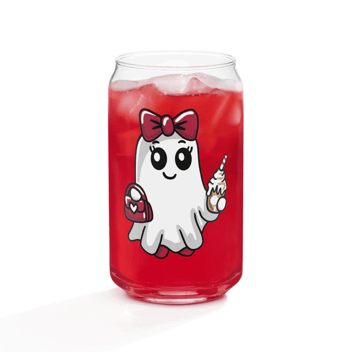 Stylish Ghost 16oz Can-Shaped Drinking Glass product image (2)