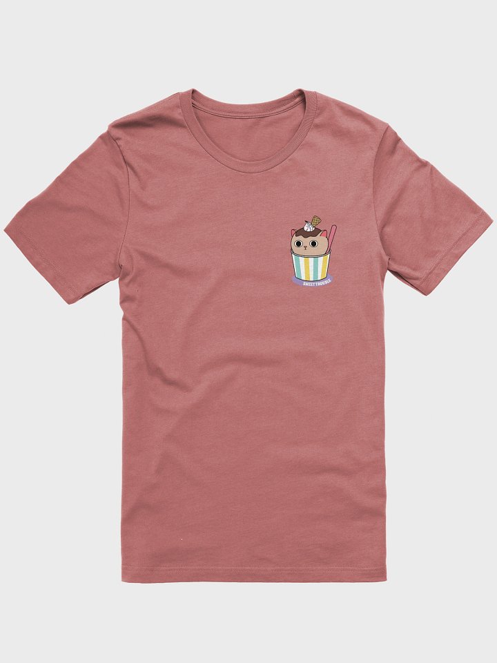 Sweet Trouble ( Ice Cream Cat - Left Chest and Back Prints) - Unisex Adult Super Soft Lightweight T-shirt product image (2)