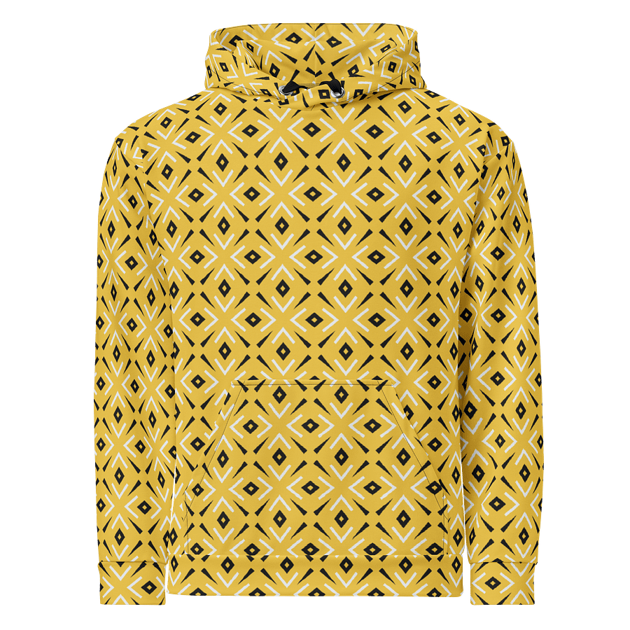 Lemon Lattice Geometric Print Hoodie for Men and Women product image (3)