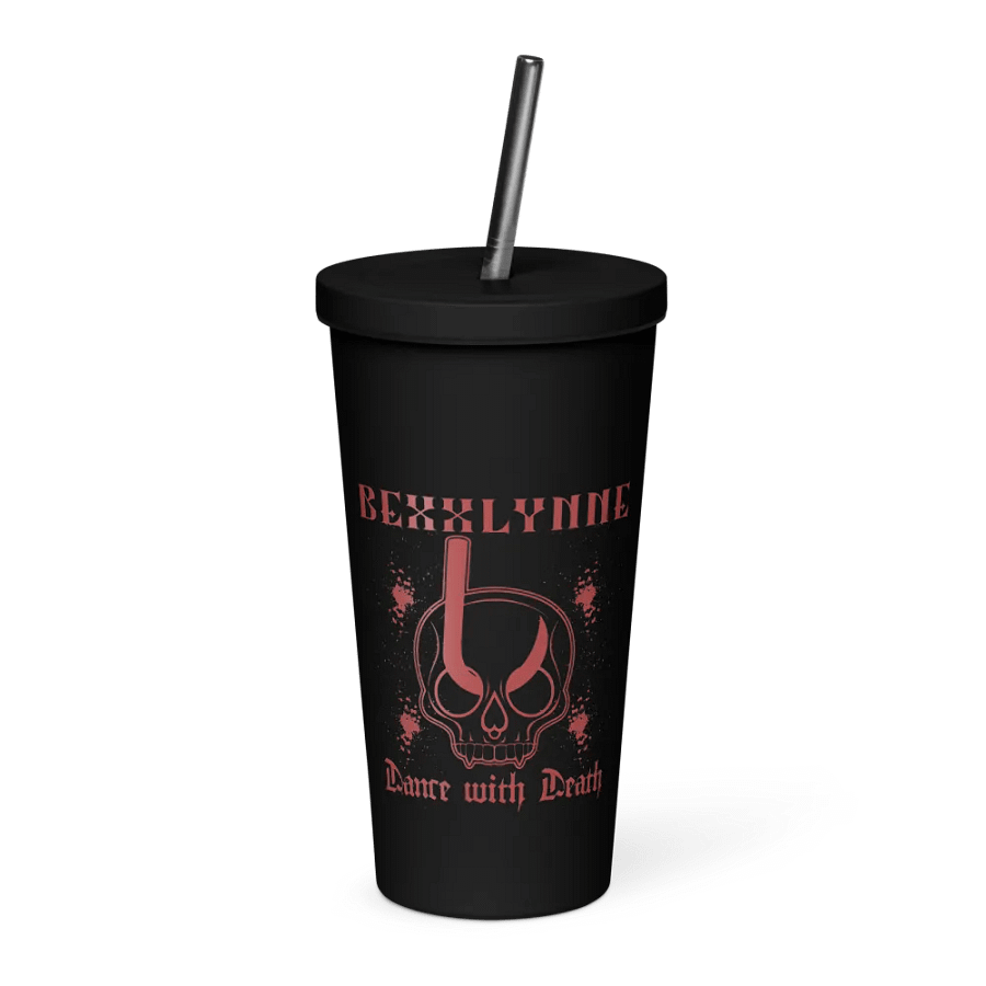 DANCE WITH DEATH INSULATED TUMBLER WITH A STRAW product image (1)