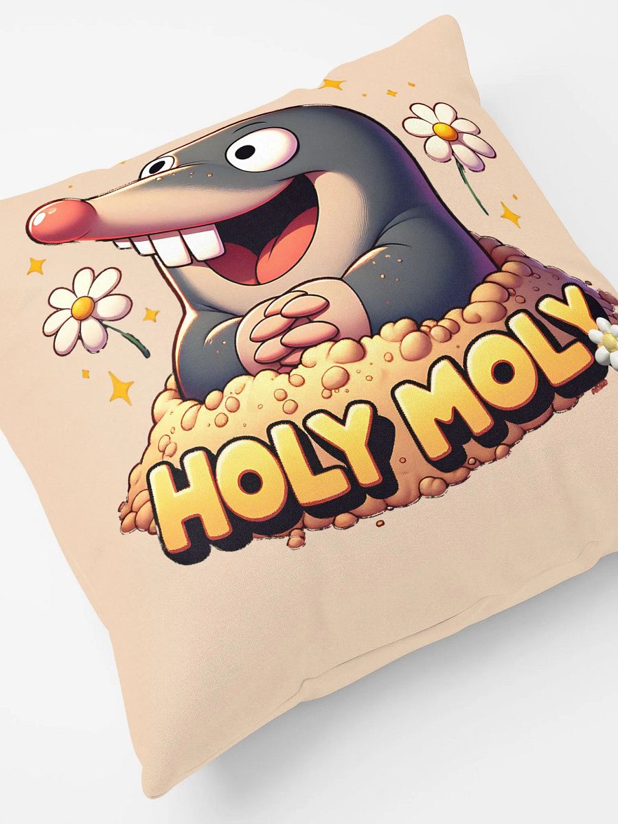 Holy Moly Cute Mole and Daisy Pillow Design product image (7)