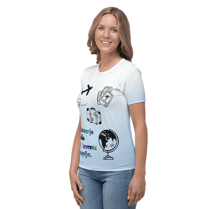 Love Traveling - Putovanje može biti izvrsna terapija. - Women's Crew Neck T-Shirt product image (2)