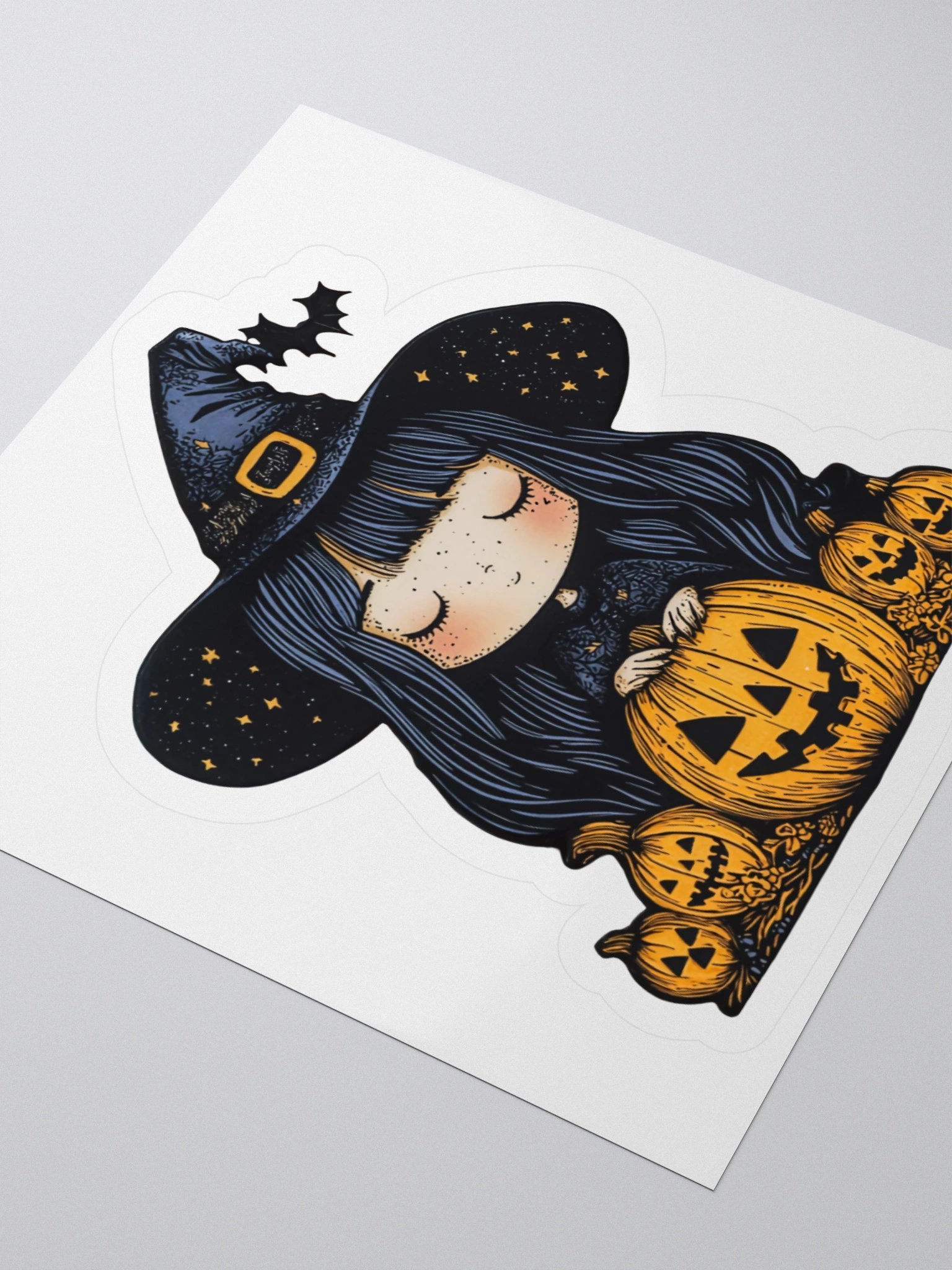 Little Miss Witch and Her Jack-O-Lanterns Sticker product image (7)