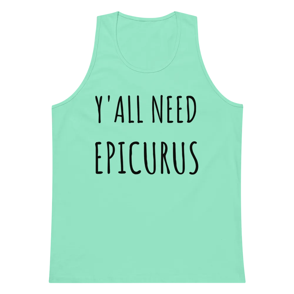 Y'all Need Epicurus BLACK (Cotton Heritage Men's Premium Tank Top) product image (6)