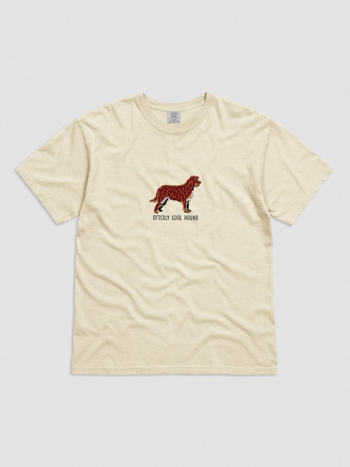 Otterly Cool Hound T-Shirt(Embroidered) of an Otterhound(Chocolate) product image (1)