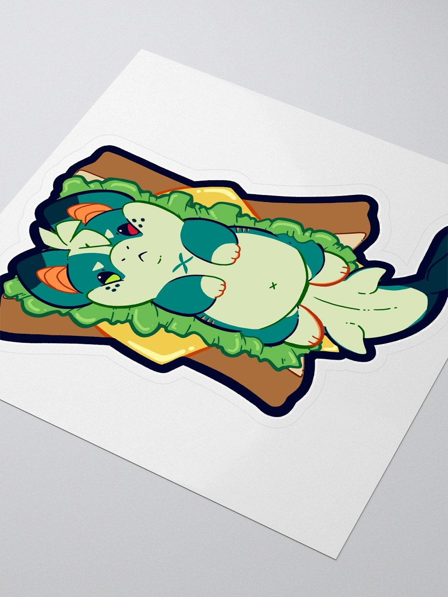 IDIOT SAMMICH Cork Sticker - 5"x5" product image (3)