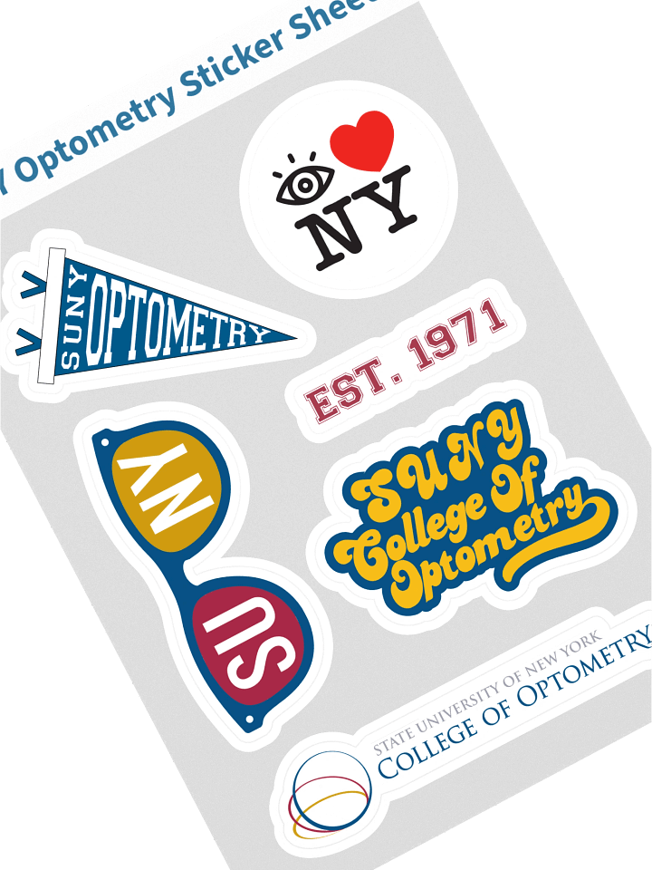 SUNY Optometry - Glossy Sticker Sheet product image (2)