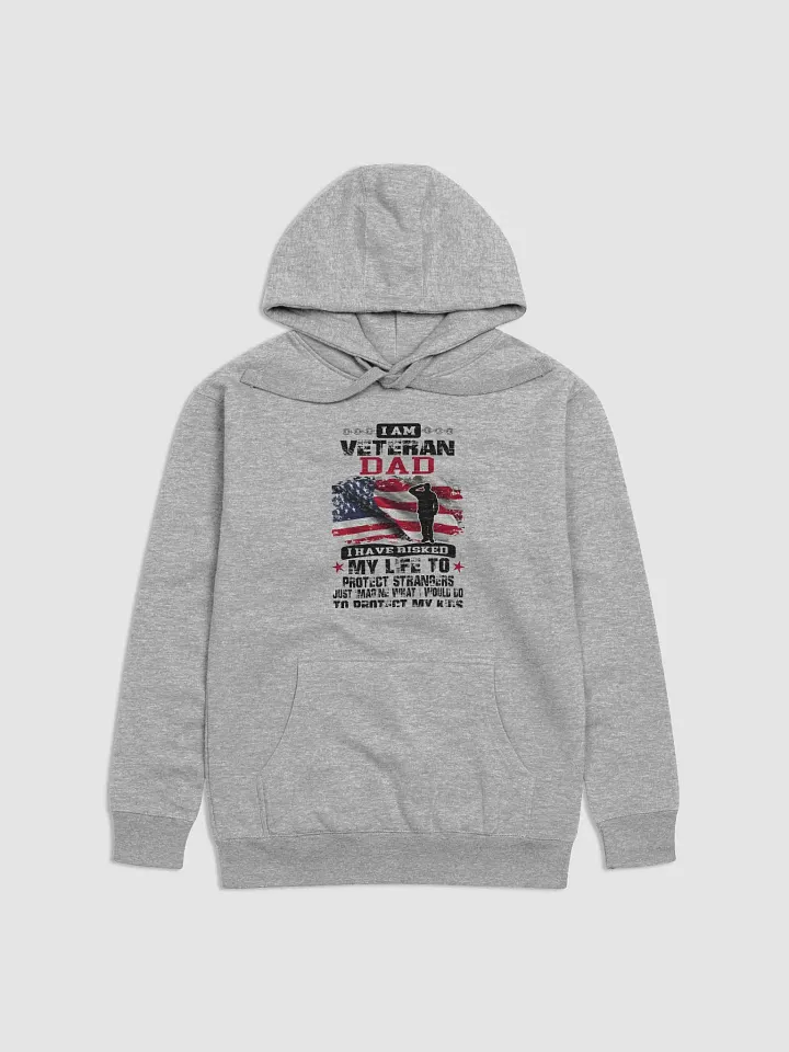 Patriotic Veteran Dad Premium Hoodie product image (4)