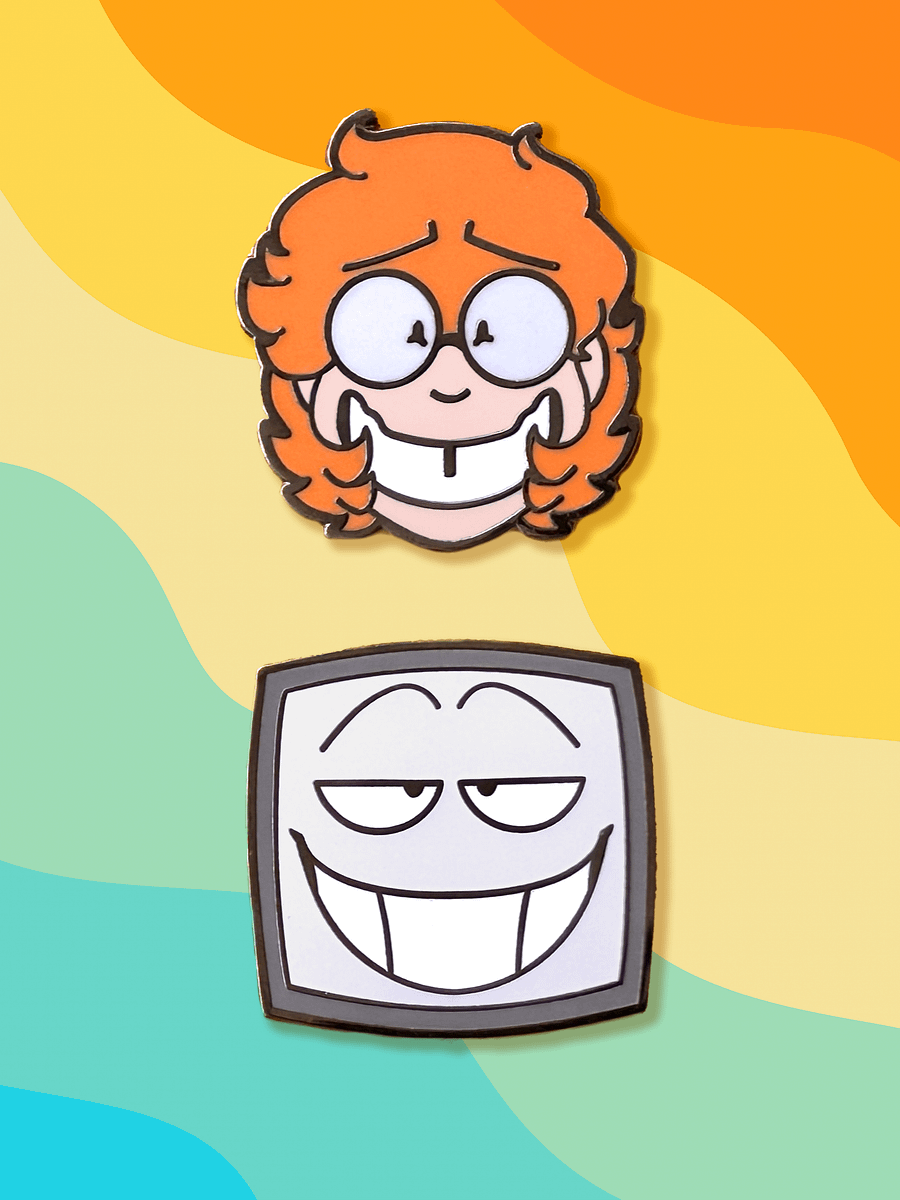 Sylvester and Phillip enamel pins! product image (1)