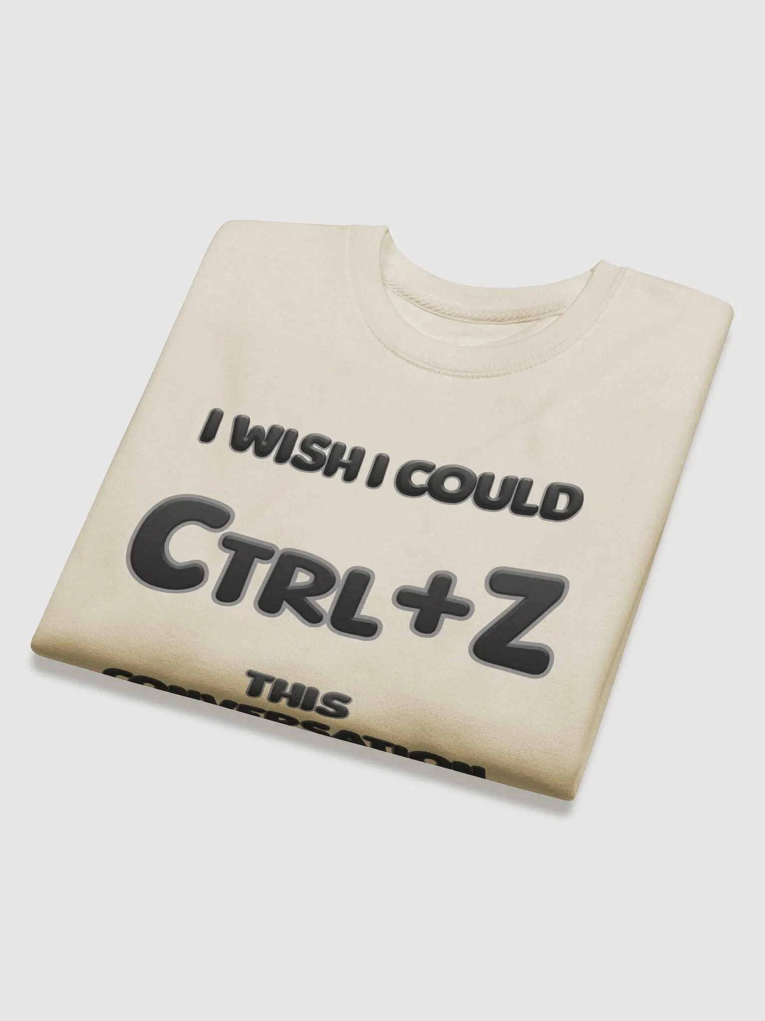 【Ctrl+Z】Black Text Premium Sweatshirt product image (3)