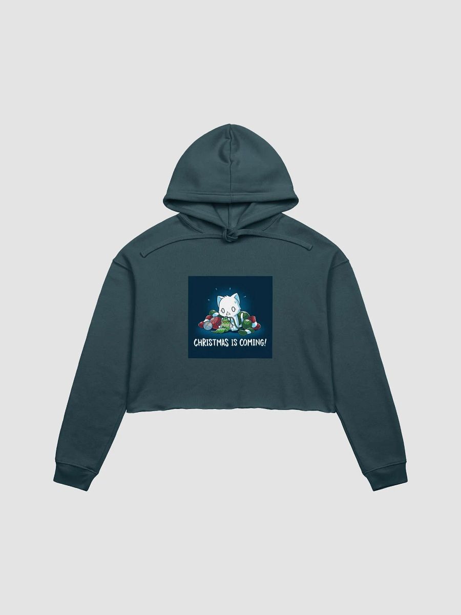 Christmas Cat Knitting Crop Hoodie product image (6)