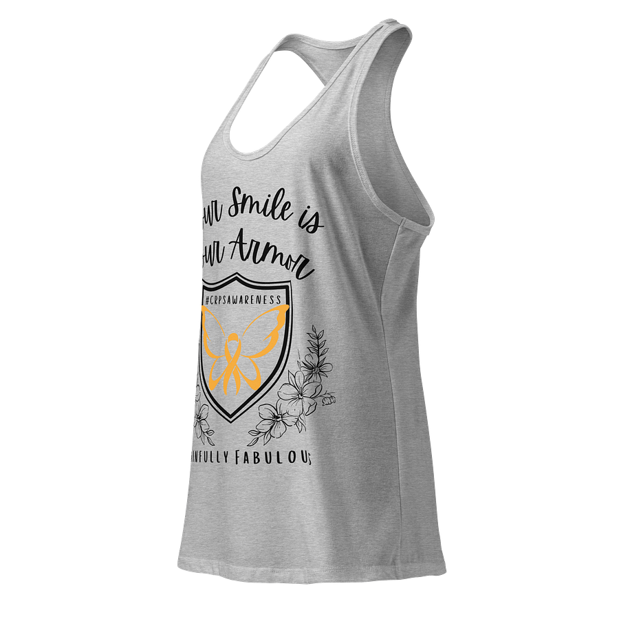 Your Smile is Your Armor CRPS Awareness (Black Print) Racerback tank top (Women's) product image (12)