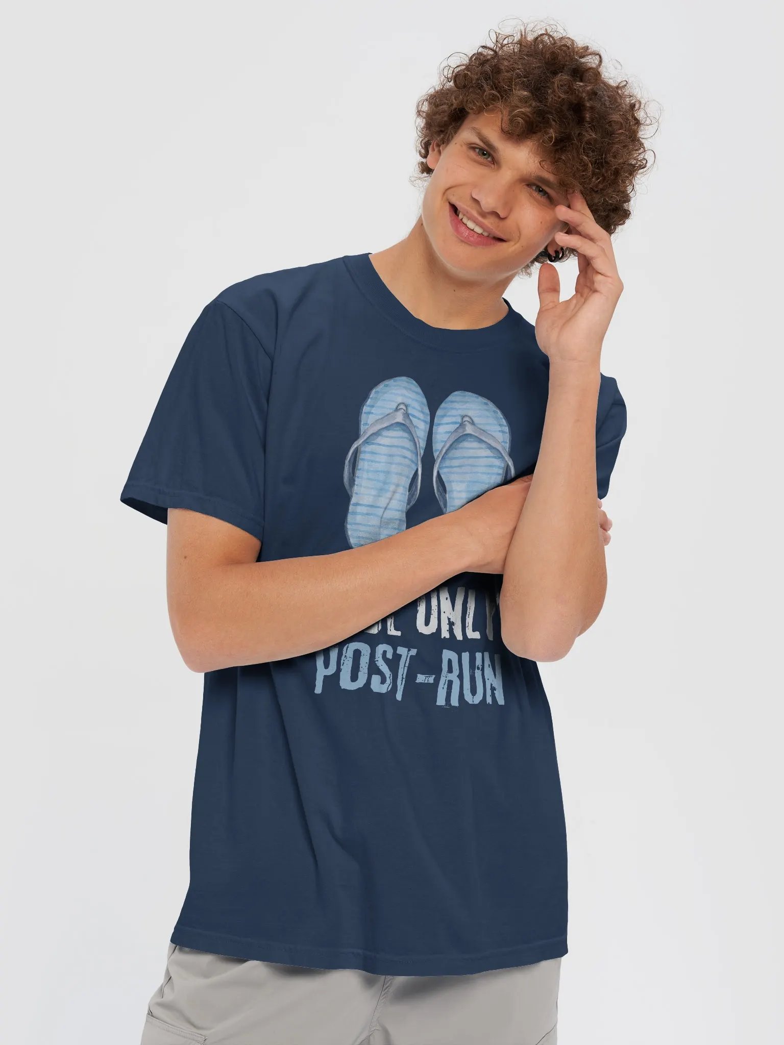 Post-Run Striped Flip-Flops Tee product image (19)