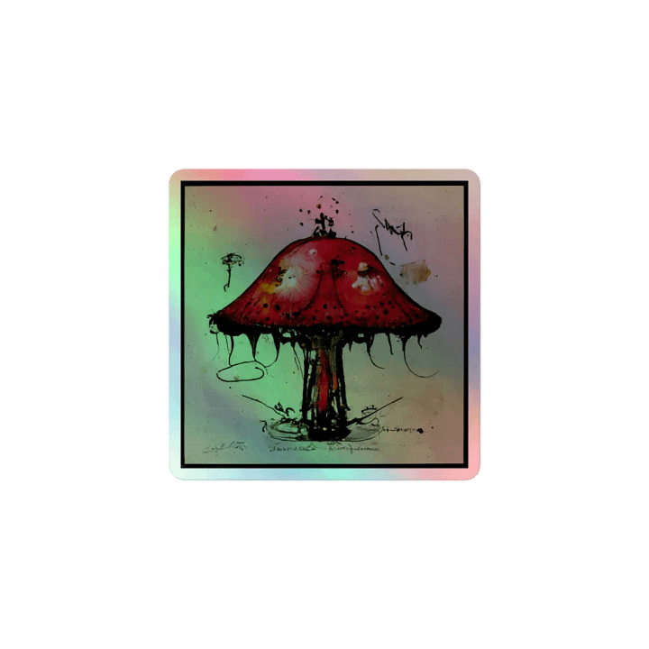 Whimsical Mushroom Holographic Sticker Sheet product image (1)
