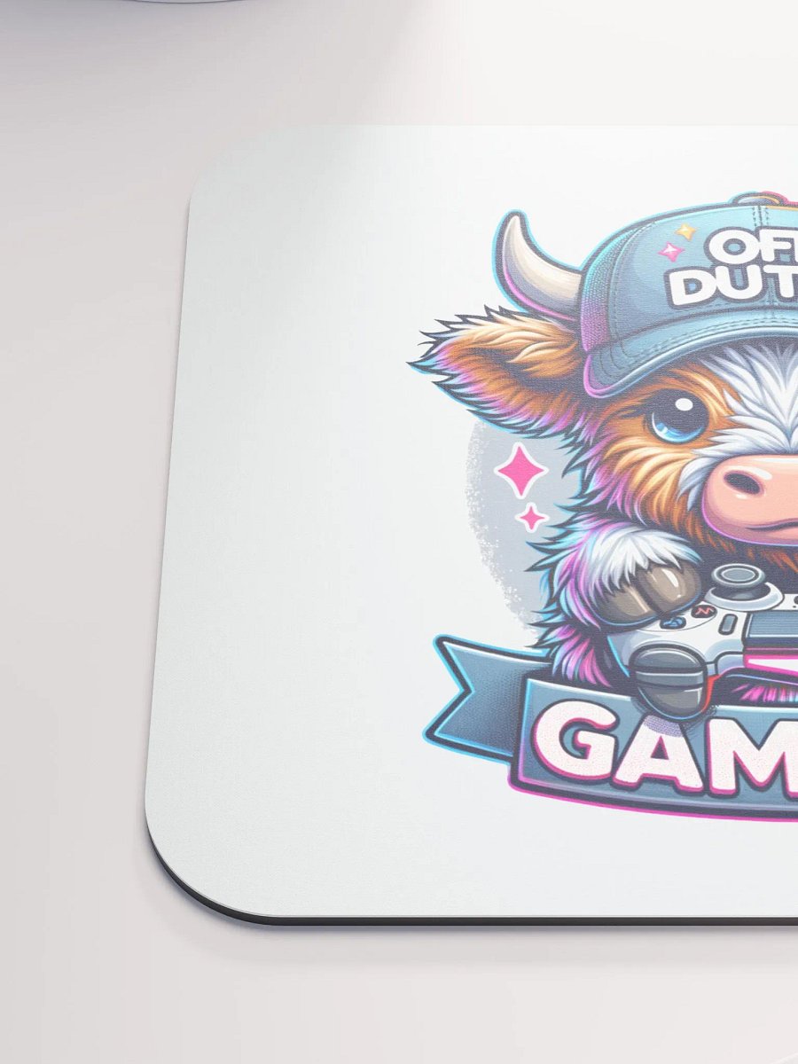 Game On Off Duty Highland Cow Mouse Pad product image (6)