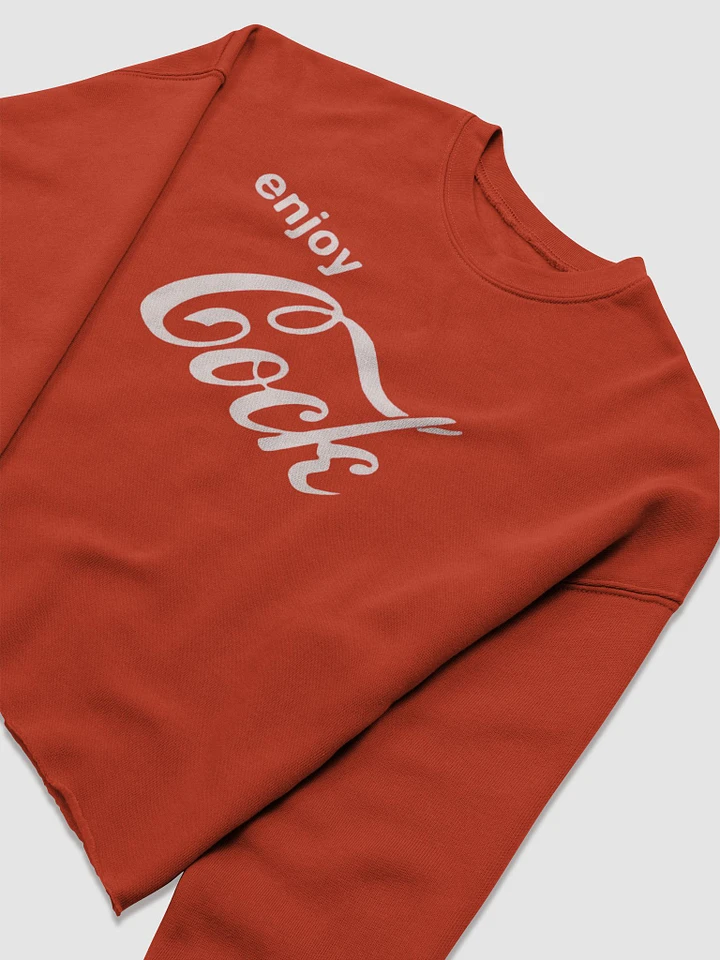 Refreshingly Bold: Enjoy Cock Women’s Crop Sweatshirt product image (1)