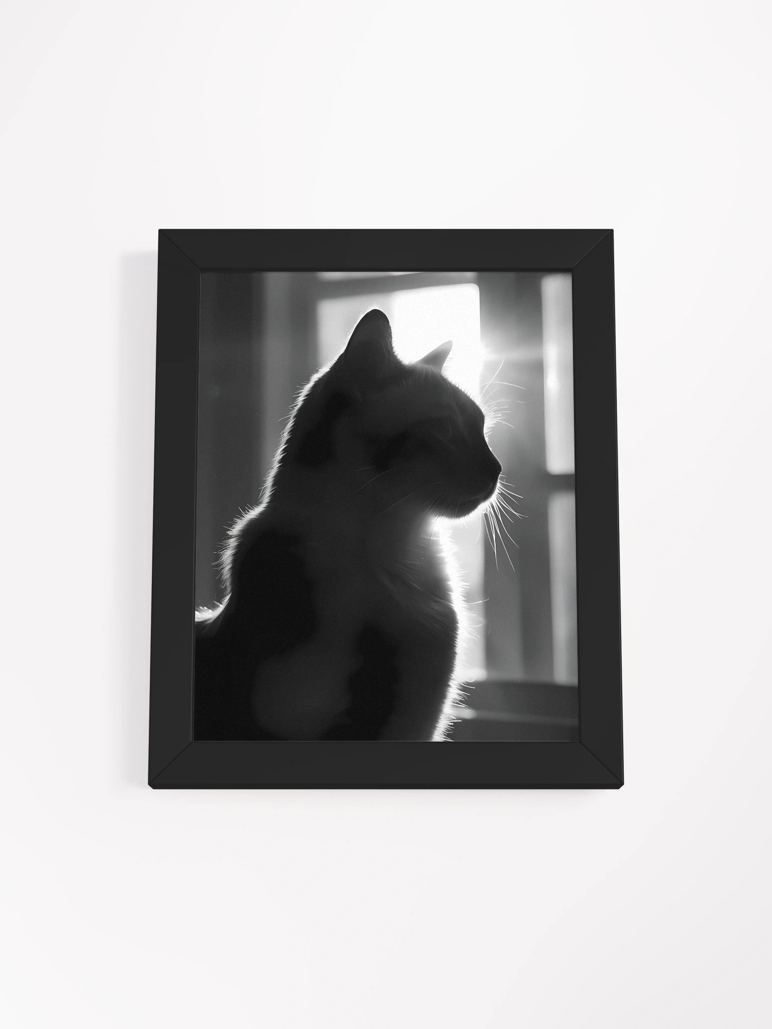 Silhouette Whiskers: Framed Cat Poster product image (2)