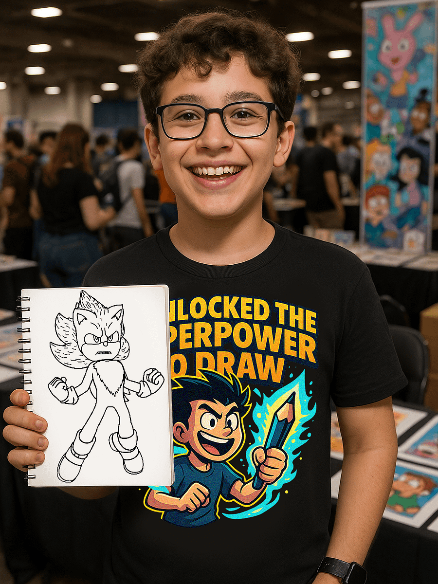 BOY T-Shirt – Pick Your Favorite Color! ( The Super Power of Drawing ) product image (1)