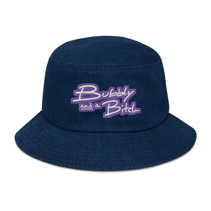 Bubbly and a B*tch (purple bubble design 2) denim bucket hat product image (1)