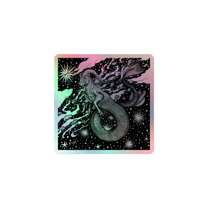 Capricorn Zodiac, Holographic Sticker Sheet product image (1)