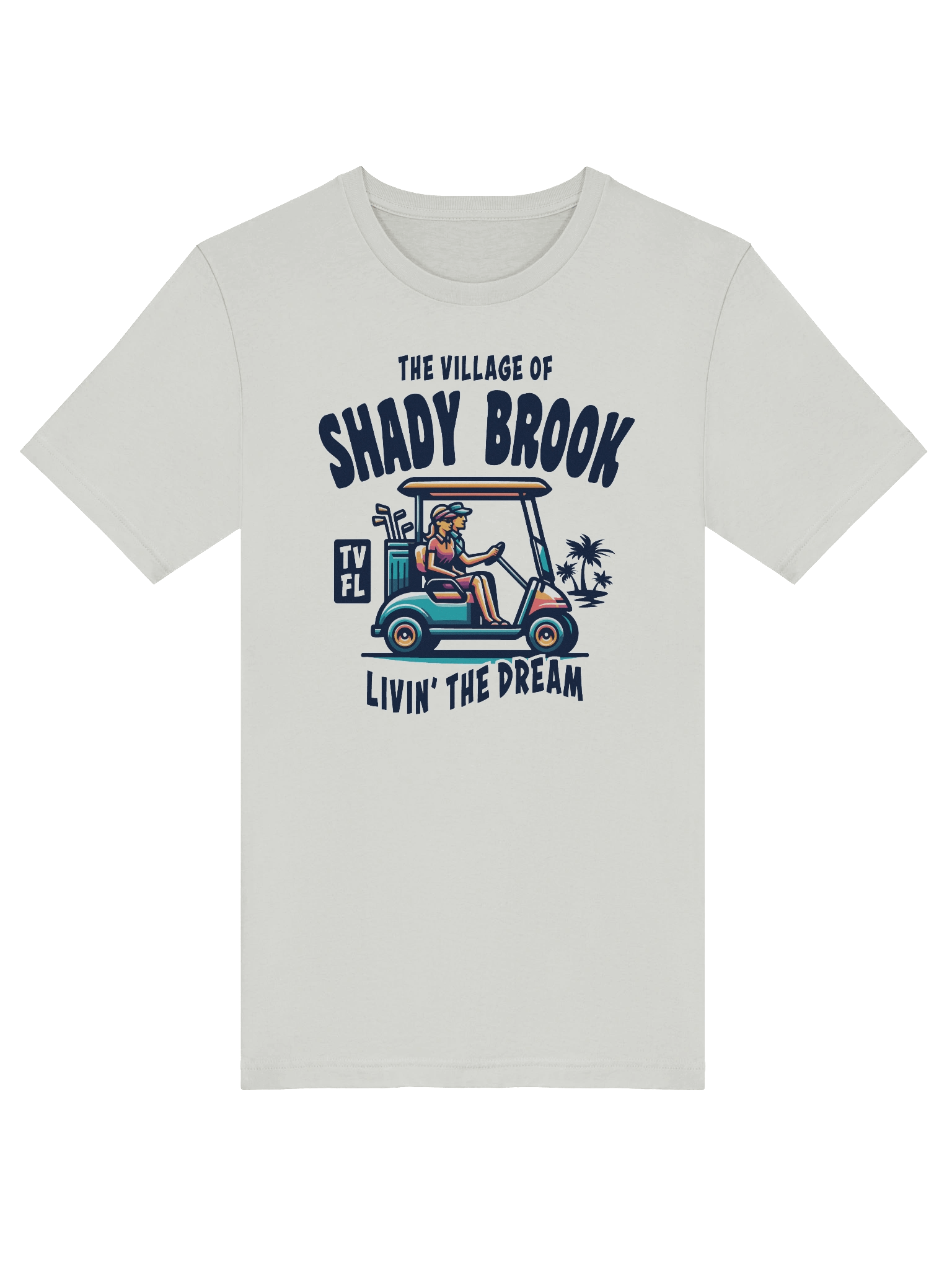 The Village of Shady Brook TV FL Golf Cart Design T-Shirt product image (40)