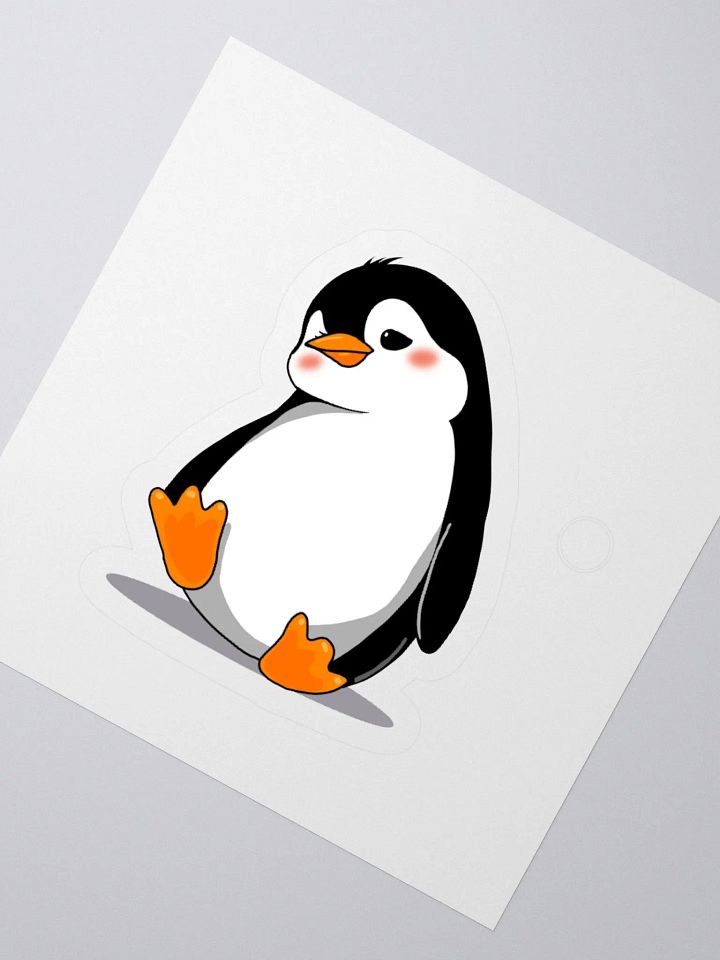 Blushy Penguin Kiss Cut Stickers product image (6)