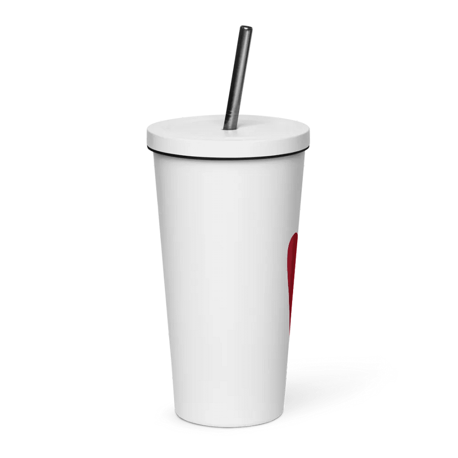 Insulated Tumbler with a Straw (Peace & Heart) product image (4)