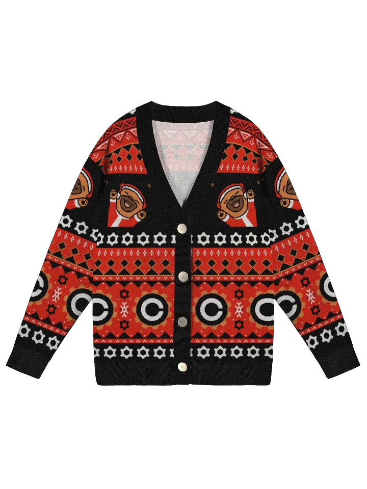 Knitted Cardigan Without Pocket [Black] product image (1)