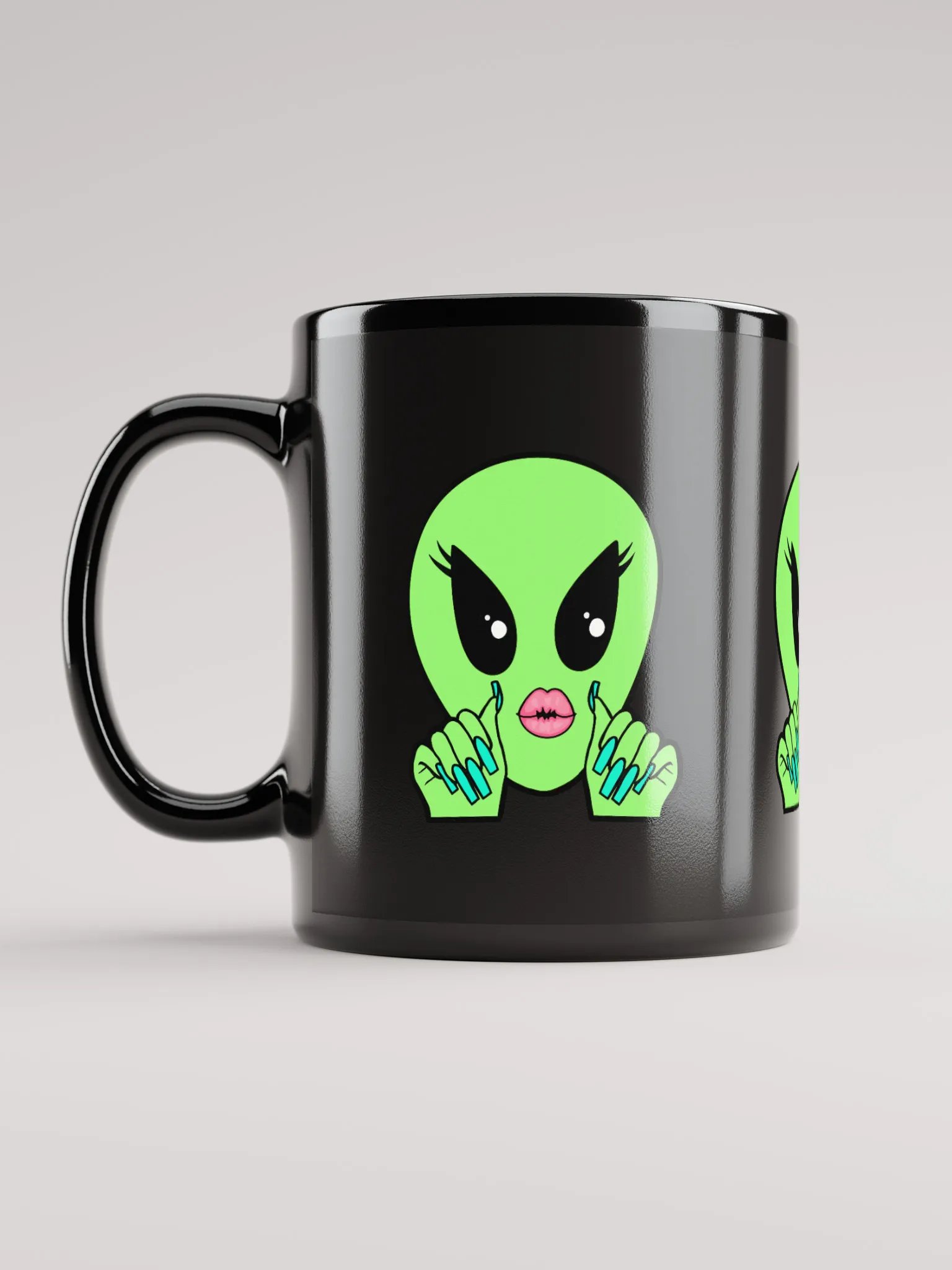 SHE HAS THE TEA - BLACK MUG product image (11)