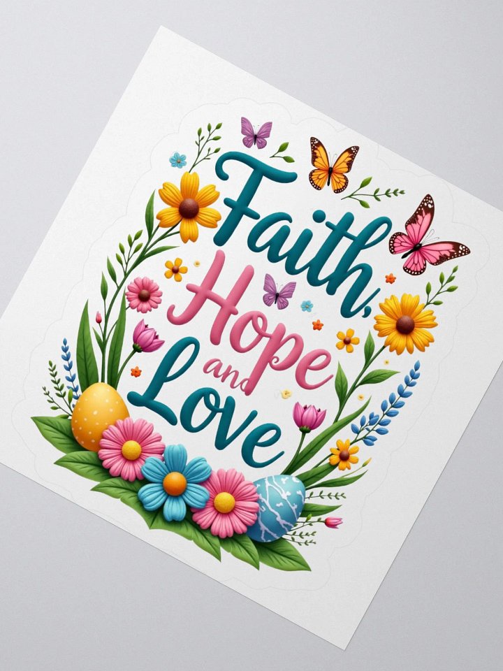Faith, Hope, and Love Floral Stickers product image (5)