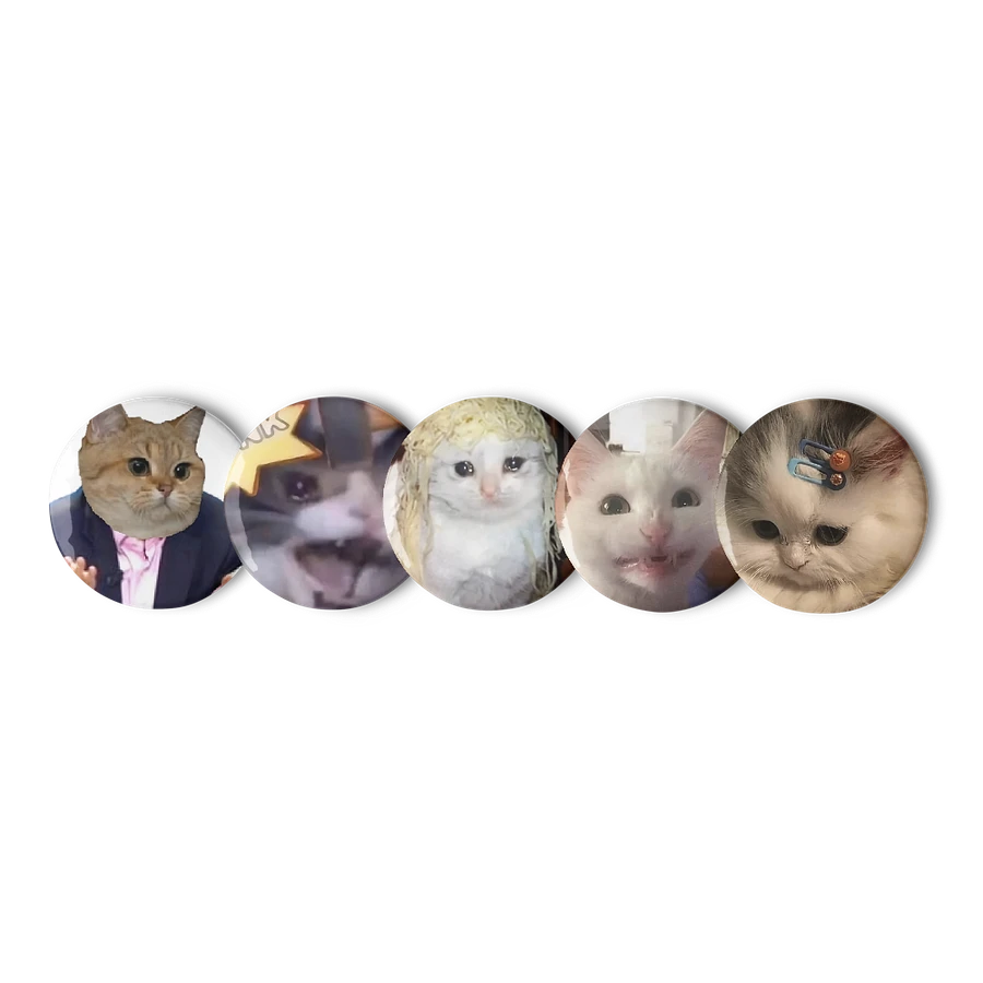 Set of Pin Buttons: Meme Cats 6 product image (1)