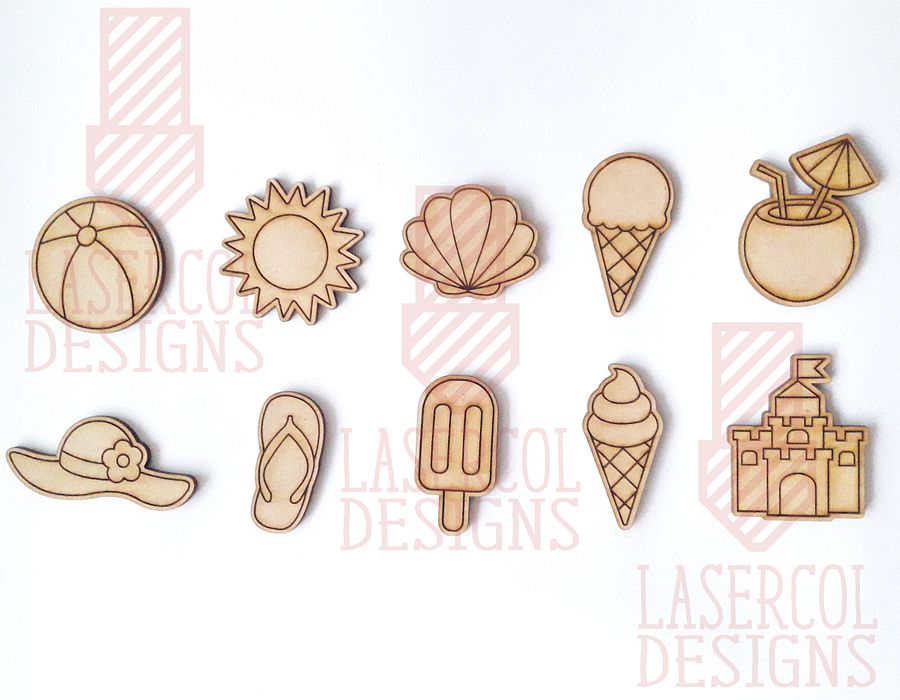 Summer Cut Outs and Stud Earrings - Laser Cut Files product image (3)