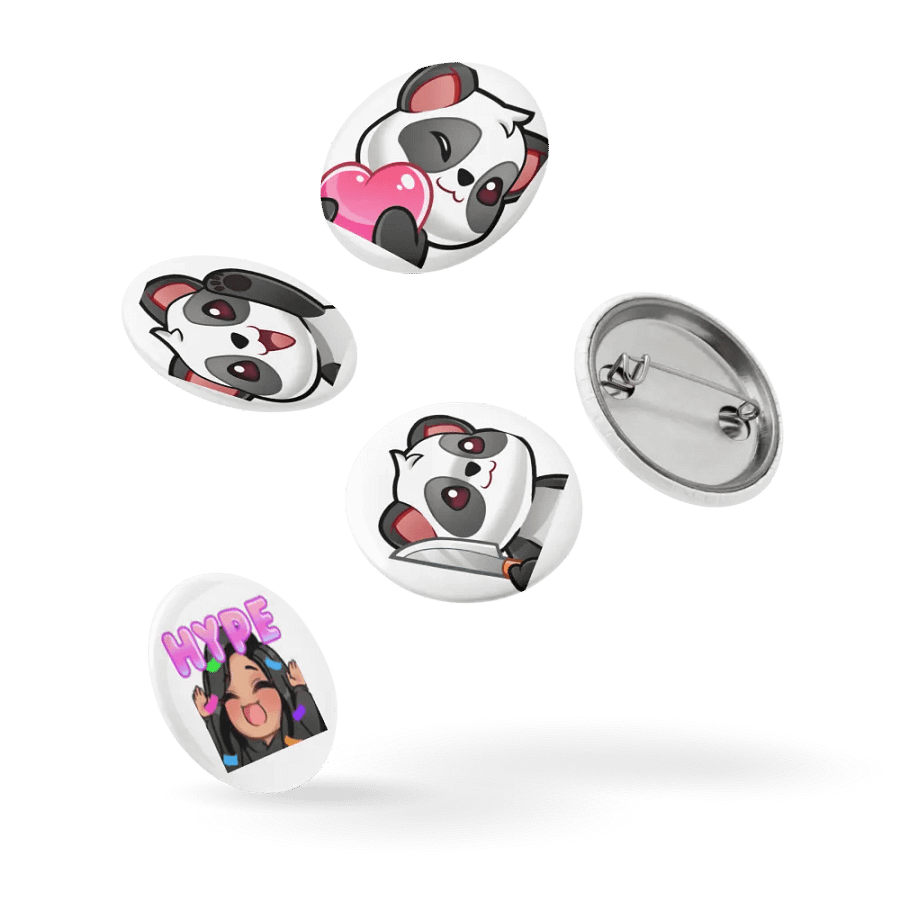 Cheerful Riv/Panda Heart Pin Set product image (5)