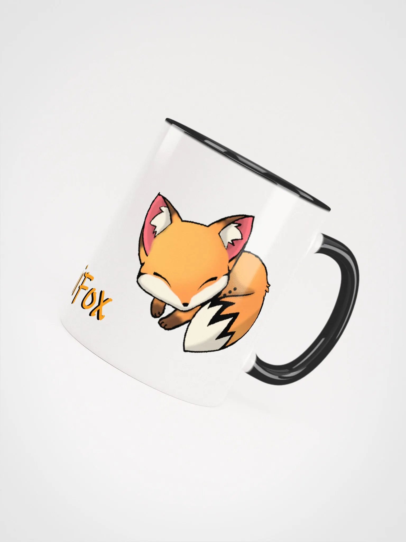 Sleepy Fox Ceramic Mug with Color Inside product image (4)