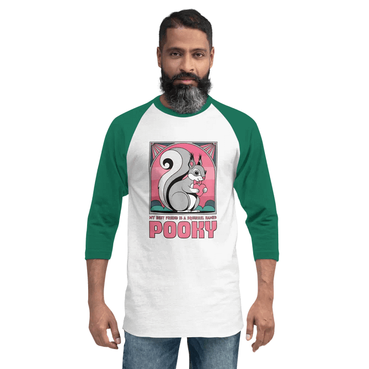 Pooky the Squirrel's Best Friend Raglan Tee product image (2)