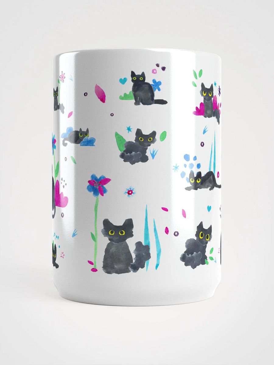 Derpy Floral Cat Fam Mug 15 oz product image (5)