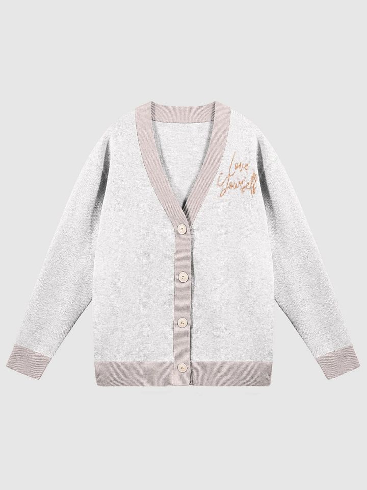 knitted love yourself cardigan product image (3)
