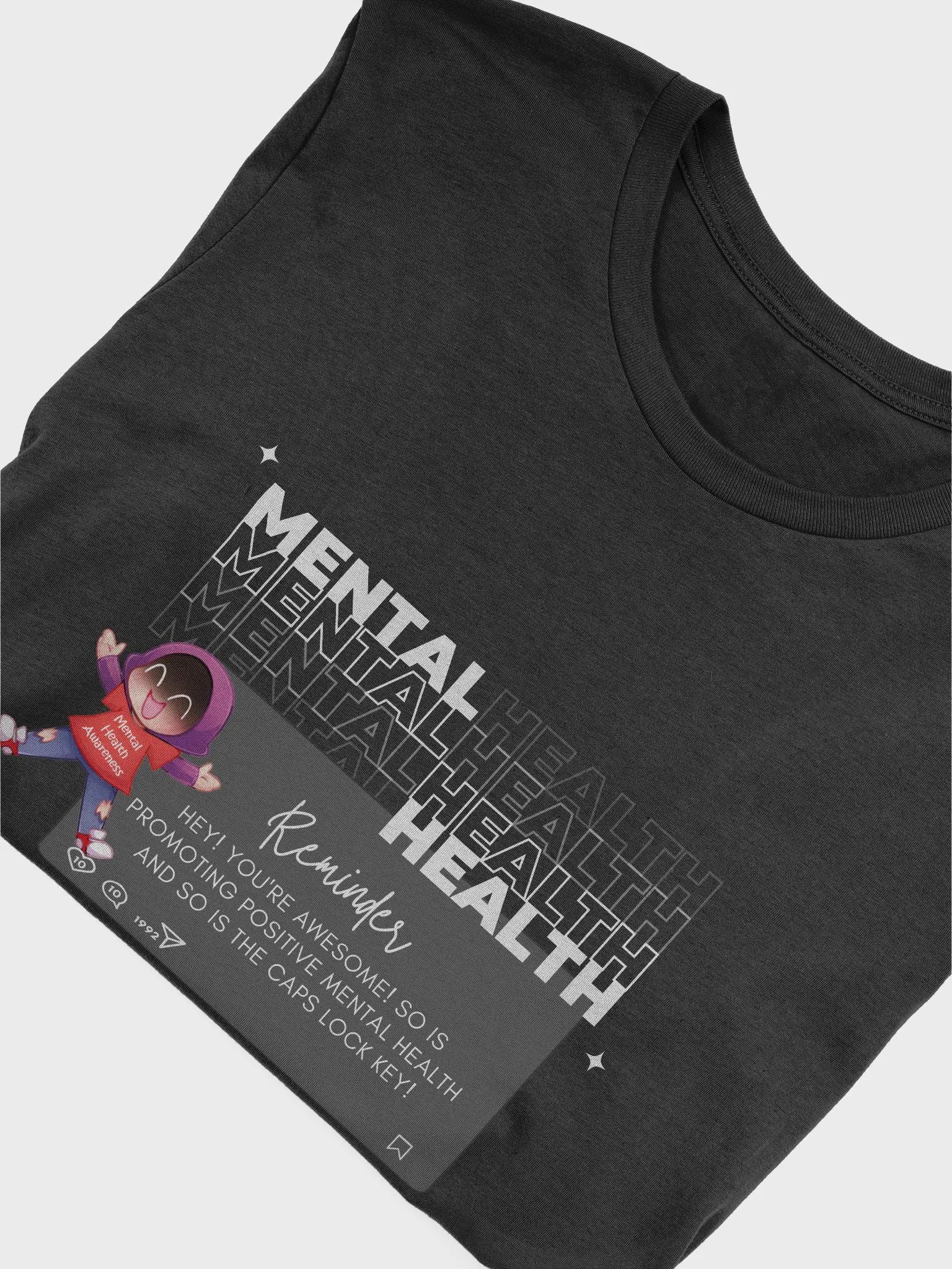 Mental Health Awareness Supersoft Canvas T-Shirt - Dark product image (52)