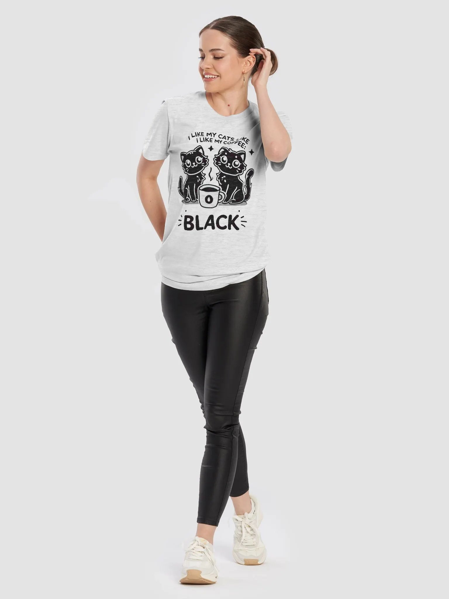 I Like My Cats Like My Coffee: Black - T-Shirt product image (103)