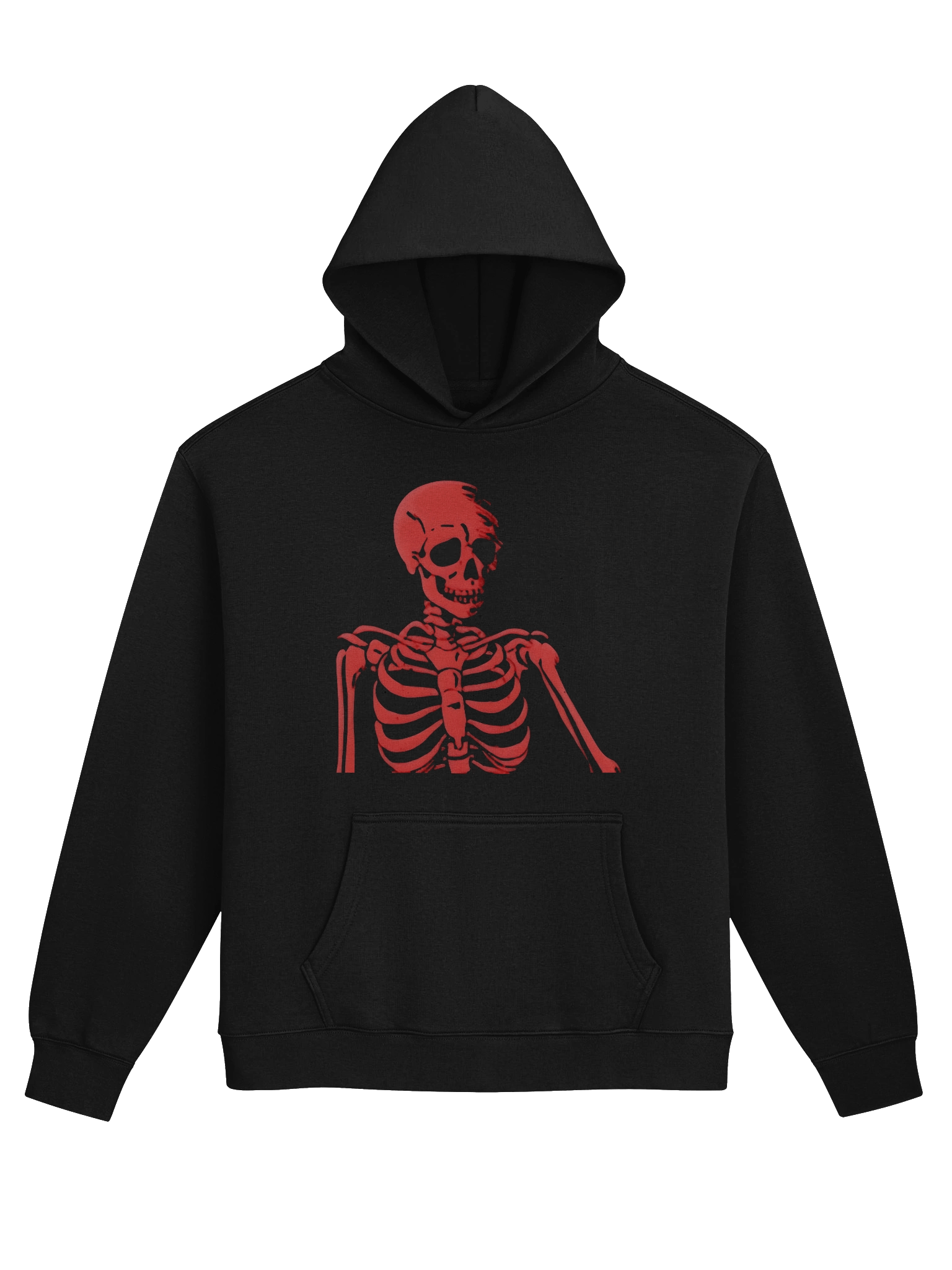 INFERNO CORE - Grunge/Goth Red Skeleton Pop Oversized Hoodie product image (5)