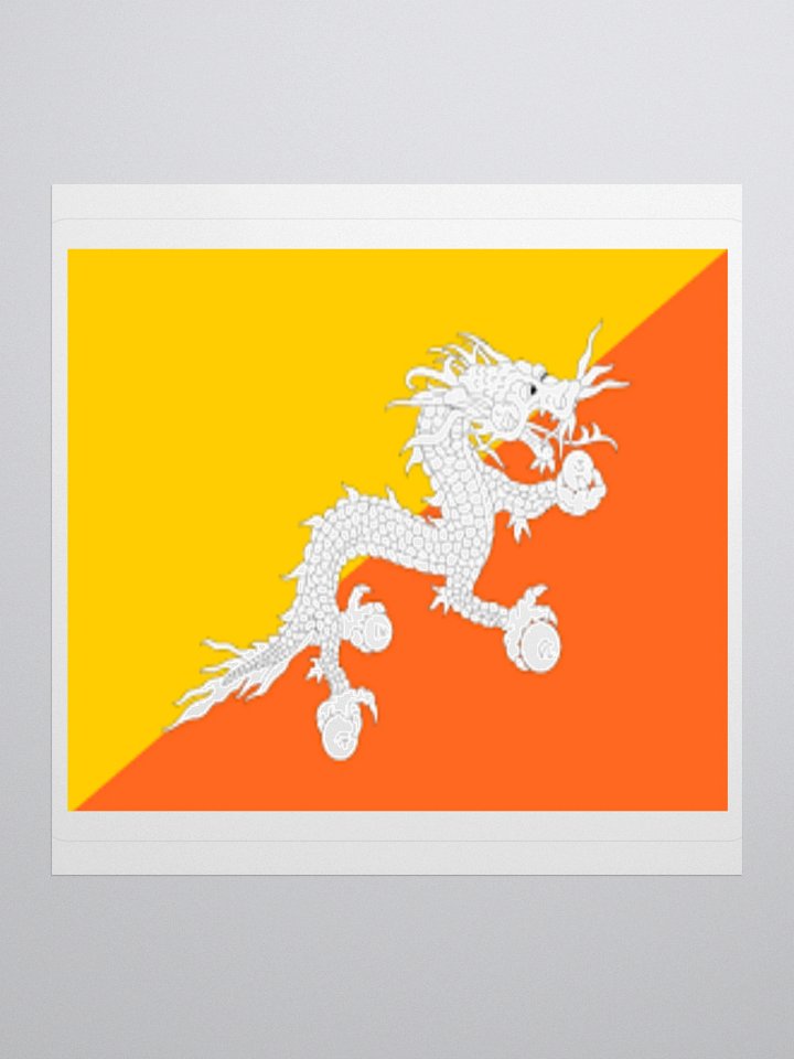 Exclusive Bhutan Flag Kiss-Cut Stickers - High-Quality Vinyl, Multiple Sizes product image (3)
