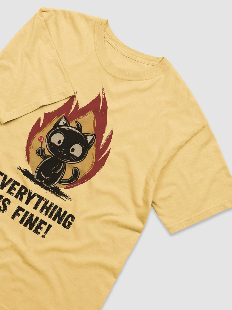 Calm Catastrophe - Humorous Cat Illustration - Everything Is Fine product image (3)