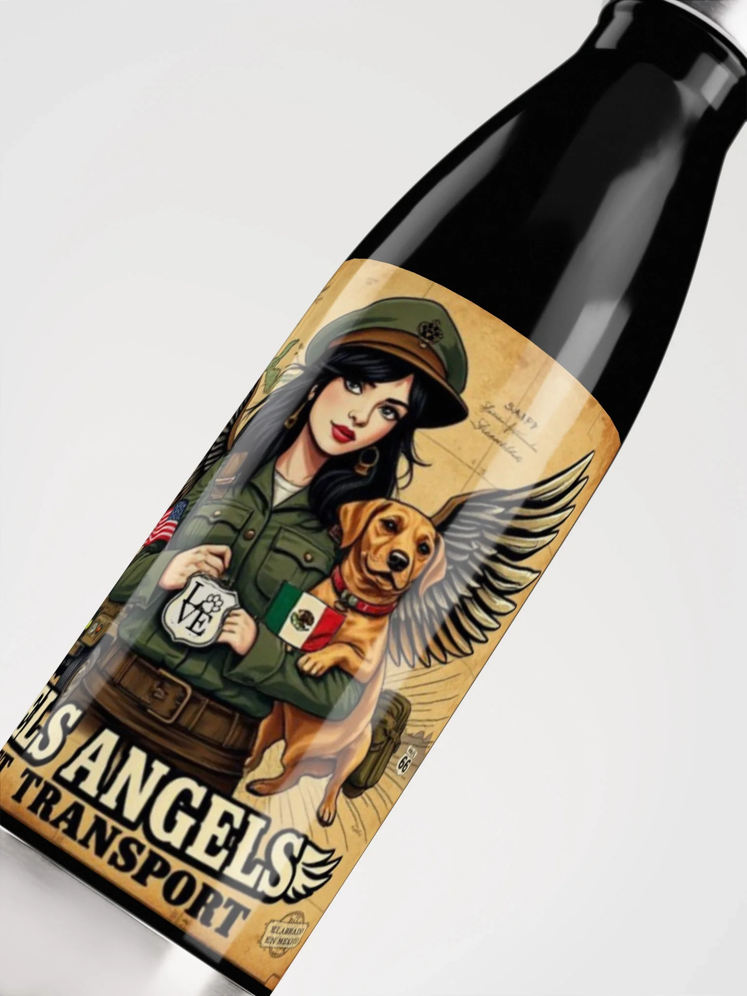 Mel’s Angels Pet Transport Stainless Steel Water Bottle – 17oz Insulated Travel Flask product image (5)