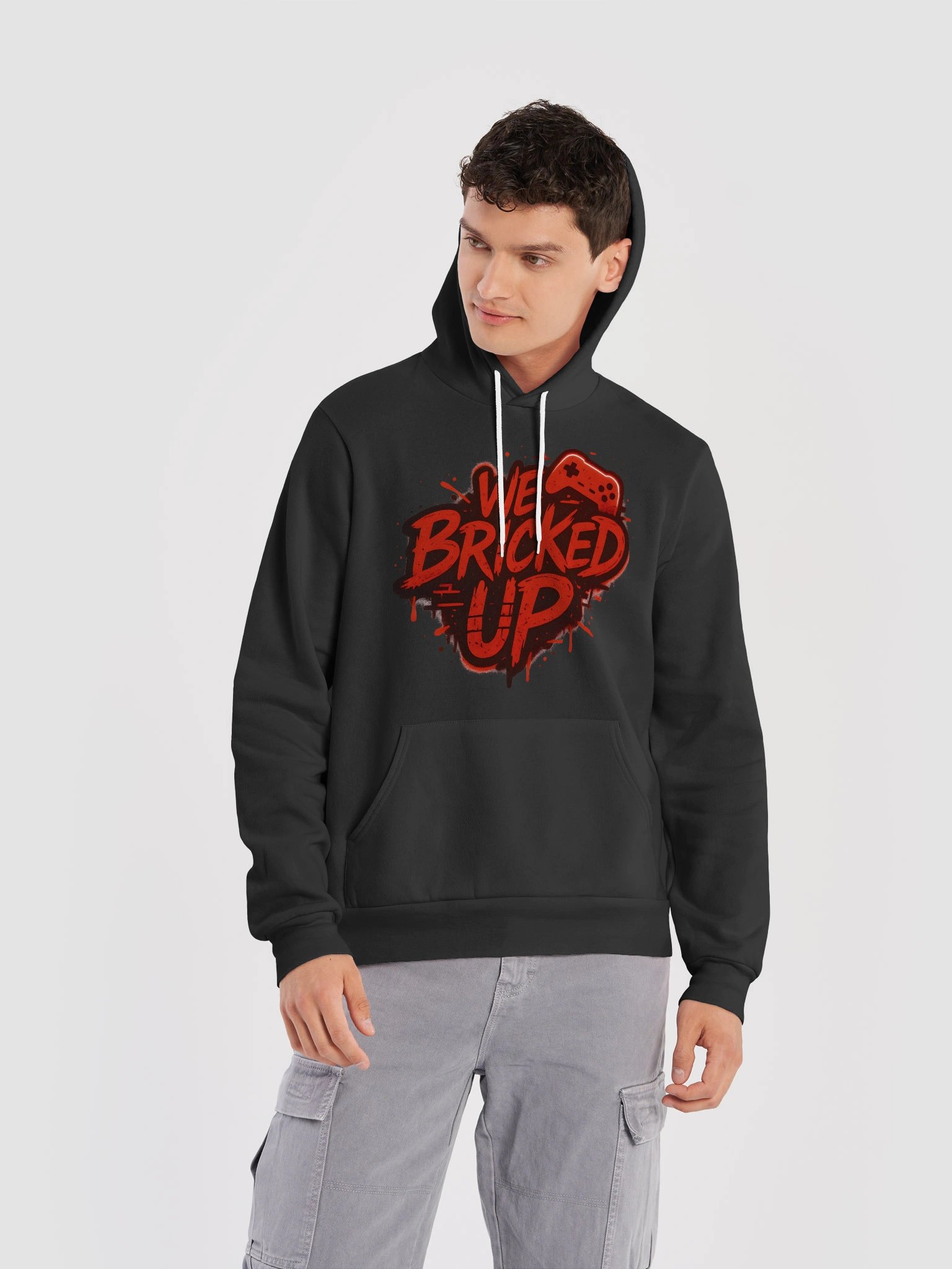"Bricked Up" Hoodie Red product image (21)