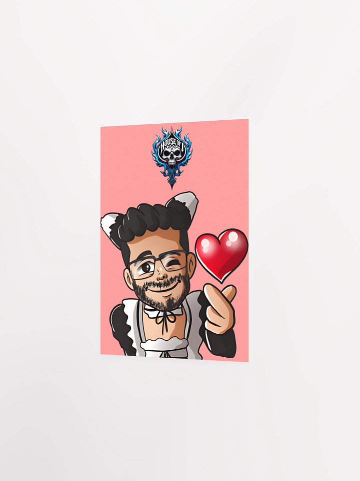 "Maid J " Heart Poster (Pink) product image (2)